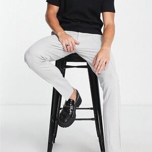 ASOS‎ DESIGN Skinny Jersey Smart Grey Joggers 30W x 34L NWT